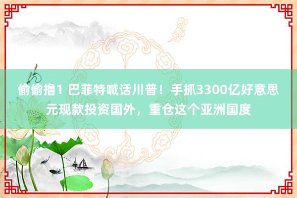偷偷撸1 巴菲特喊话川普！手抓3300亿好意思元现款投资国外，重仓这个亚洲国度