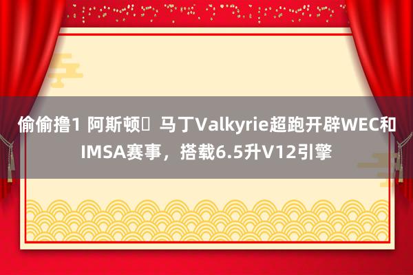 偷偷撸1 阿斯顿・马丁Valkyrie超跑开辟WEC和IMSA赛事，搭载6.5升V12引擎